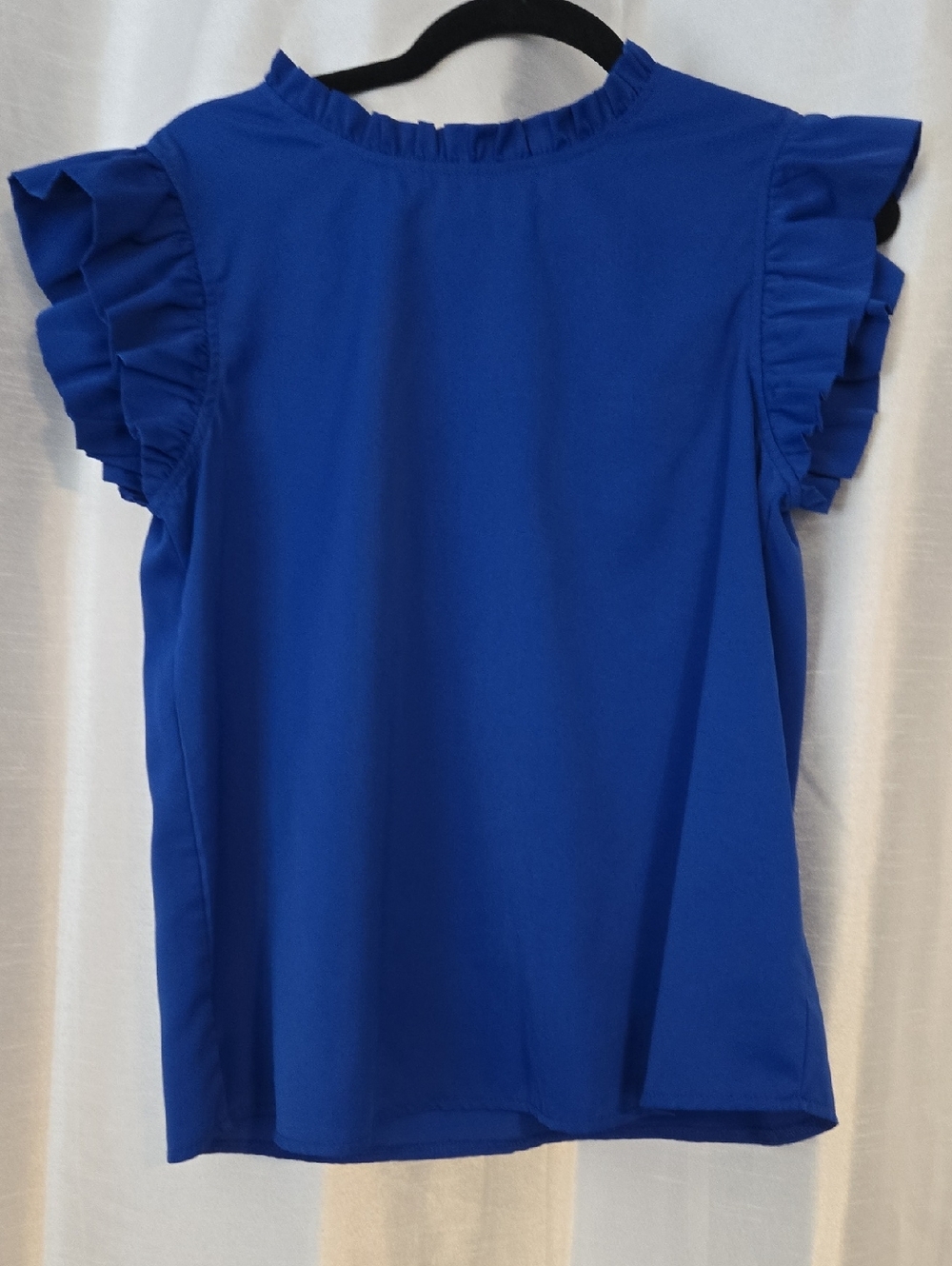 SHEIN Royal Blue Ruffle Sleeve Blouse